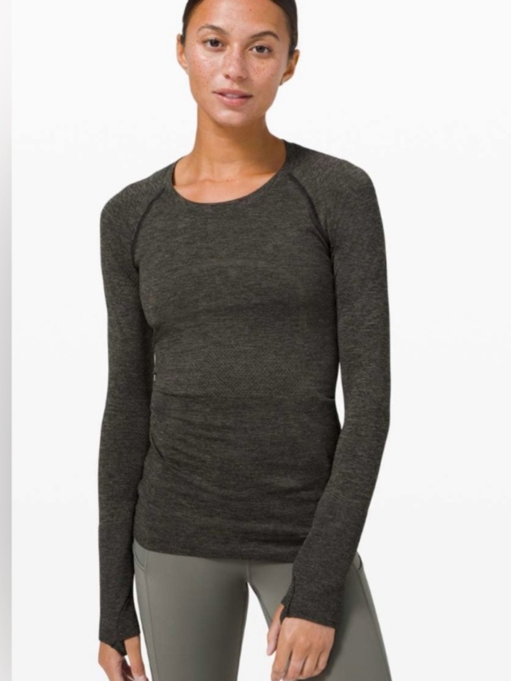 Lululemon Swiftly Long Sleeve Olive Green Size 8